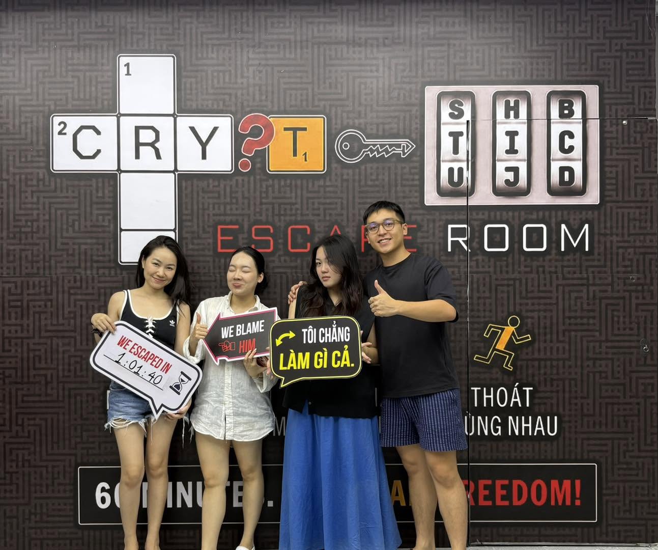 CRYPT-TIC escape room group photo